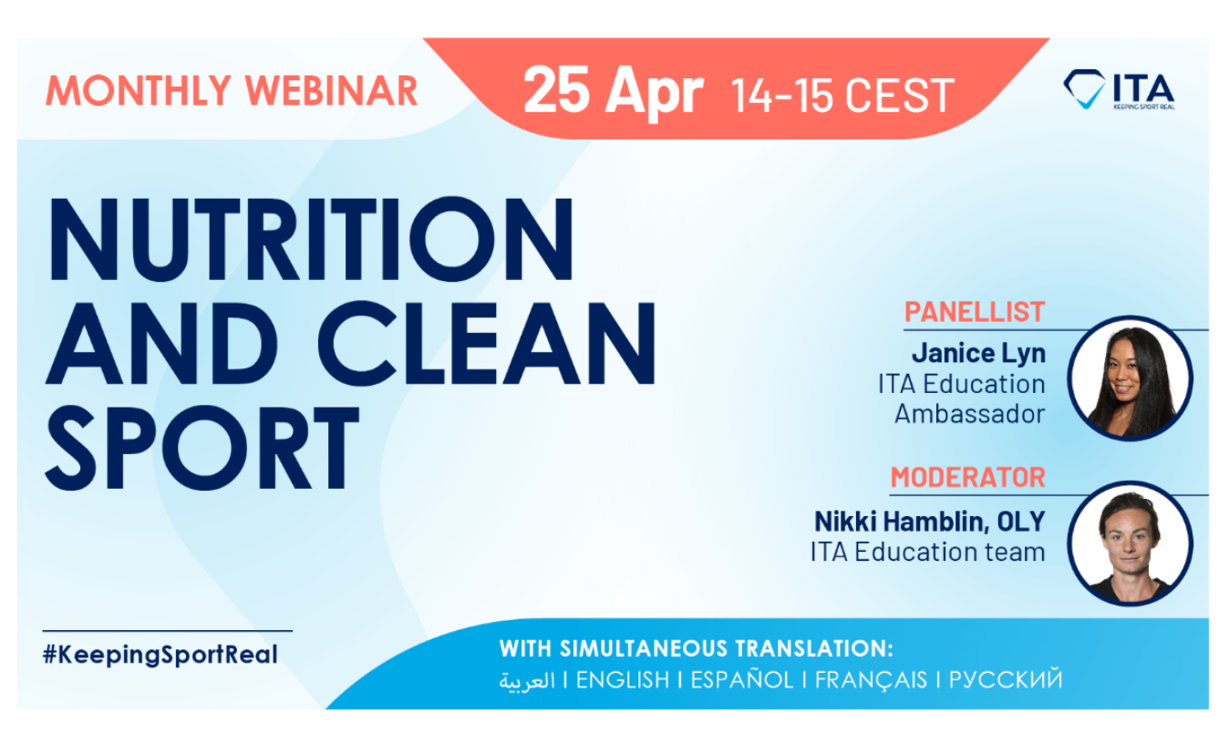 Anti-doping Monthly Webinar: Nutrition and Clean Sport – Practical Advice and Tips – World Baseball Softball Confederation Anti-doping Monthly Webinar: Nutrition and Clean Sport - Practical Advice and Tips