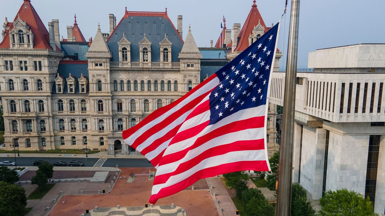 Hochul adds millions for mental health treatment services The New York State capitol is pictured.