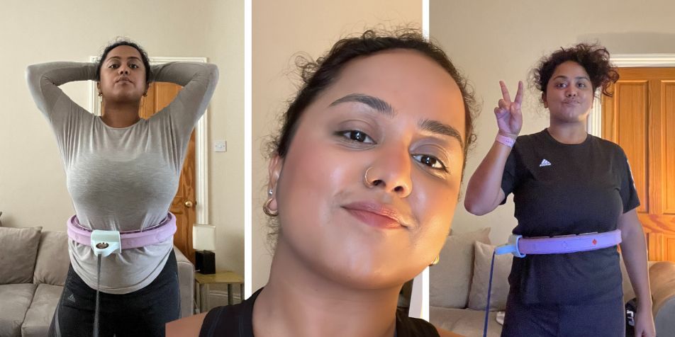 ‘I used a weighted hula hoop for 2 weeks, here are my results’ 'I used a weighted hula hoop for 2 weeks, here are my results'