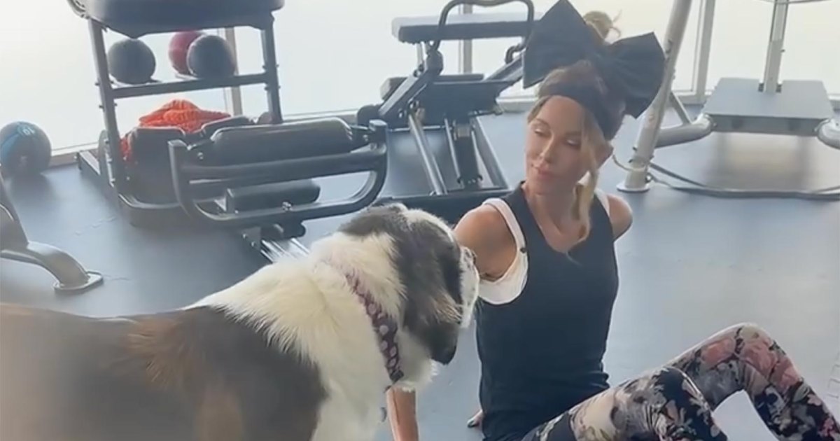 Kate Beckinsale Hits the Gym With a Dog After Hospitalization Kate Beckinsale Hits the Gym With a Dog After Hospitalization