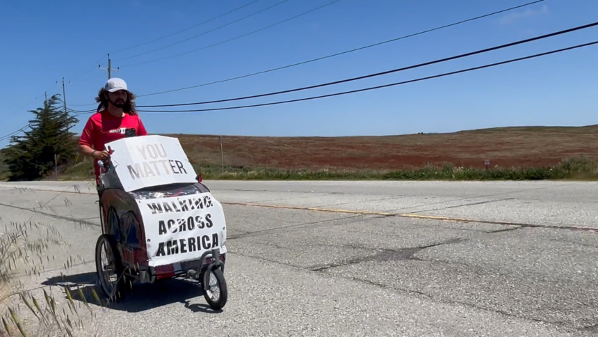 Mental health advocate visits Central Coast on walk across America – KION546 Mental health advocate visits Central Coast on walk across America – KION546