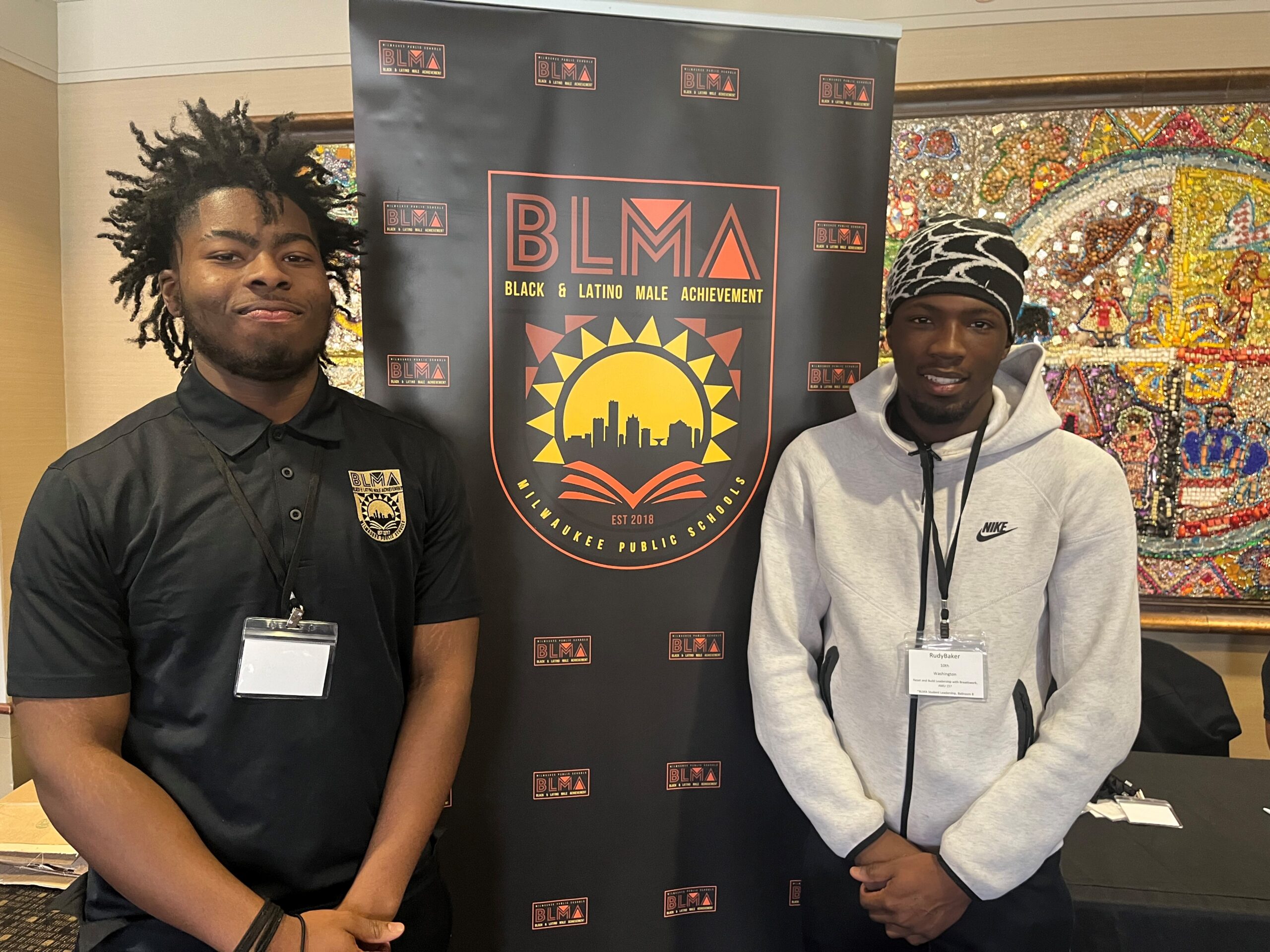 Milwaukee Public Schools, Marquette host mental health day for Black and Latino students Freshman Roshaun Price and Sophomore Rudy Baker attend Washington High School