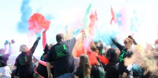 NCCMH announces events for May is Mental Health Month Participants take part in a past year's Splash of Color Fun Run/Walk at Petoskey's Bayfront Park.