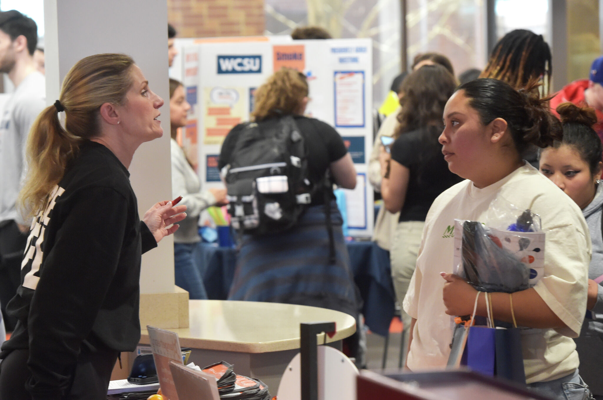 Students at Danbury's WestConn dive into Health, Fitness and Wellness Fair Students at Danbury's WestConn dive into Health, Fitness and Wellness Fair