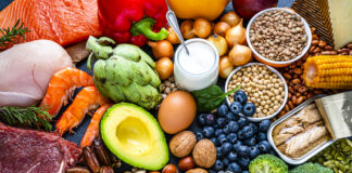 The link between diet and brain health Group of healthy food for flexitarian diet
