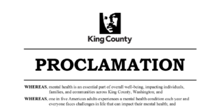 Executive Constantine proclaims May as Mental Health Month Executive Constantine proclaims May as Mental Health Month