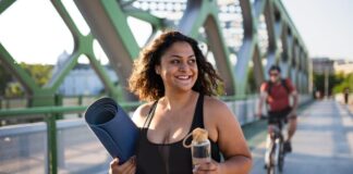 Is Walking Exercise? A Closer Look at the ‘Hot Girl Walk’ Trend woman walks across bridge