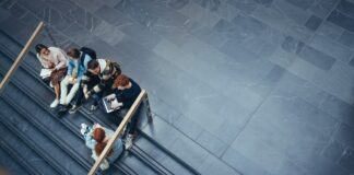 EIU installs wellness vending machine on campus Young people studying in college campus