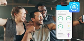 Macrostax Brings Custom Nutrition to Gyms & Studios men and women celebrate achieving fitness goals in an ad for Macrostax