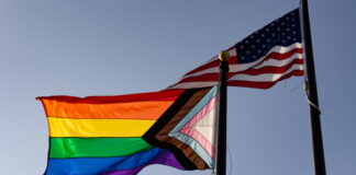 LGBTQ+ youth calls to mental health crisis line spiked by 700 percent after Election Day Pride flag raising to kick off Pride Month in Doylestown