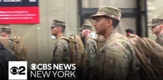 Special fitness march held in Manhattan, honoring the physical demands of the military Special fitness march held in Manhattan, honoring the physical demands of the military