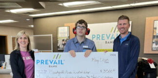 Donation supports Marshfield Area United Way nutrition program Ali Luedtke, United Way NOW Program Coordinator, left, accepts a check for $3,500 from Prevail Bank employees Jonah Lin and Ben Hertel. Hertel is the vice president of commercial / agriculture. Contributed photo