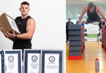 Alex Goulding Breaks Push-Up World Record on Blue Monday Alex Goulding Breaks Push-Up World Record on Blue Monday