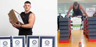 Alex Goulding Breaks Push-Up World Record on Blue Monday Alex Goulding Breaks Push-Up World Record on Blue Monday