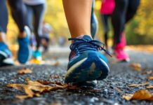 Healthy lifestyle habits lower CV risk in type 2 diabetes, regardless of GLP-1 use Running feet stock image